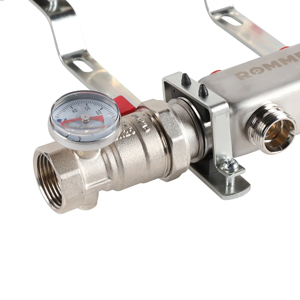 ROMMER RMS-3210-000002 ROMMER Коллектор из нержавеющей стали в сборе без расходомеров 2 вых. ROMMER RMS-3210-000002 ROMMER Коллектор из нержавеющей стали в сборе без расходомеров 2 вых.