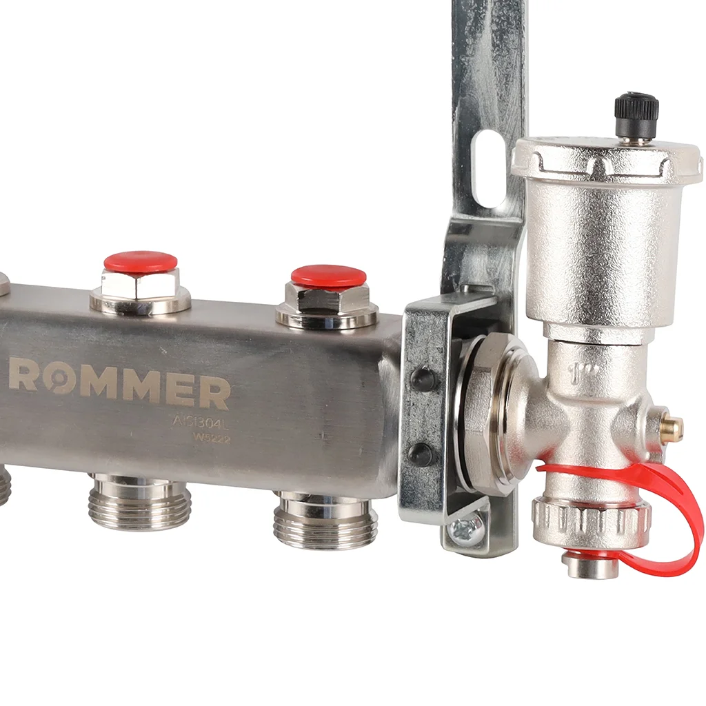 ROMMER RMS-3210-000003 ROMMER Коллектор из нержавеющей стали в сборе без расходомеров 3 вых. ROMMER RMS-3210-000003 ROMMER Коллектор из нержавеющей стали в сборе без расходомеров 3 вых.