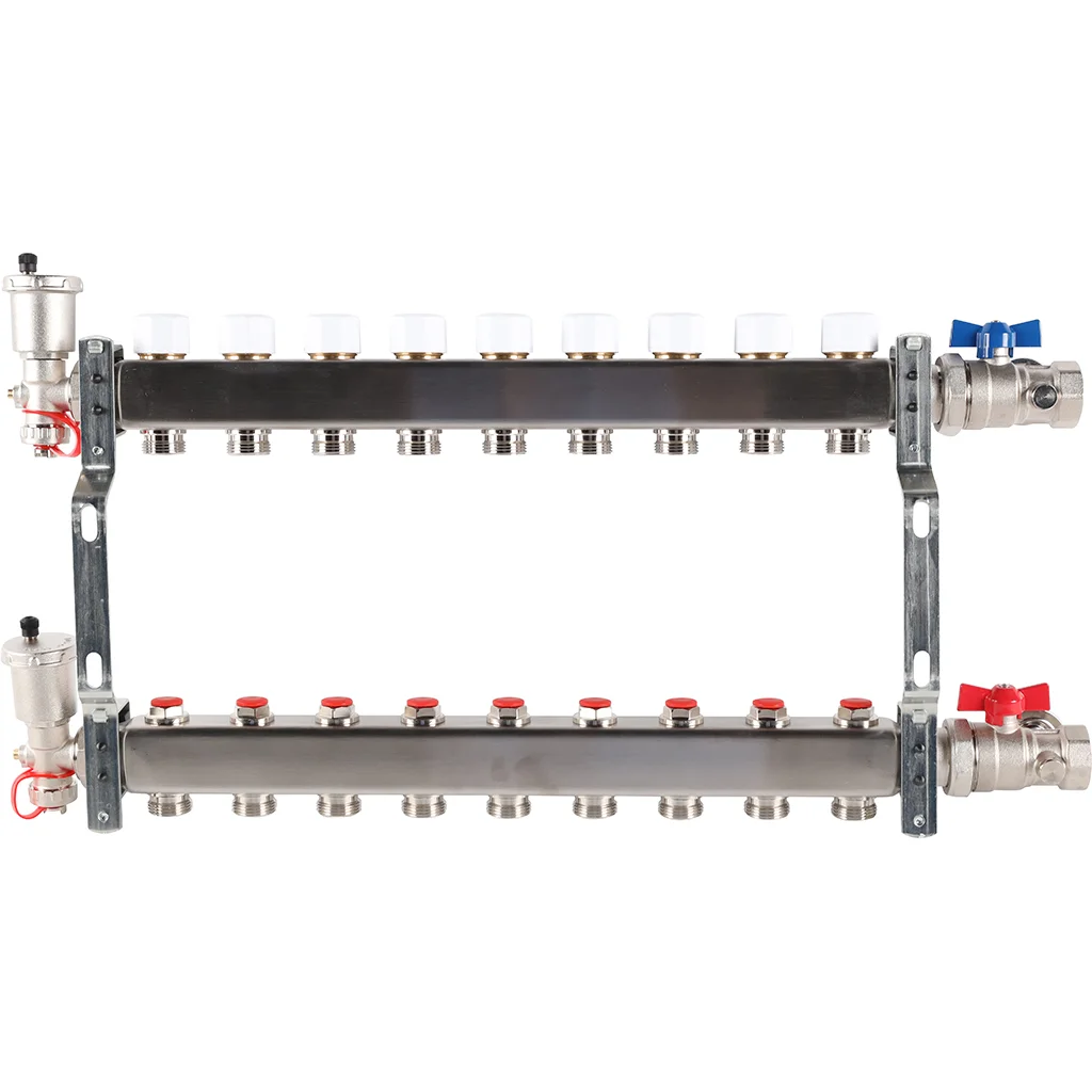 ROMMER RMS-3210-000009 ROMMER Коллектор из нержавеющей стали в сборе без расходомеров 9 вых. ROMMER RMS-3210-000009 ROMMER Коллектор из нержавеющей стали в сборе без расходомеров 9 вых.
