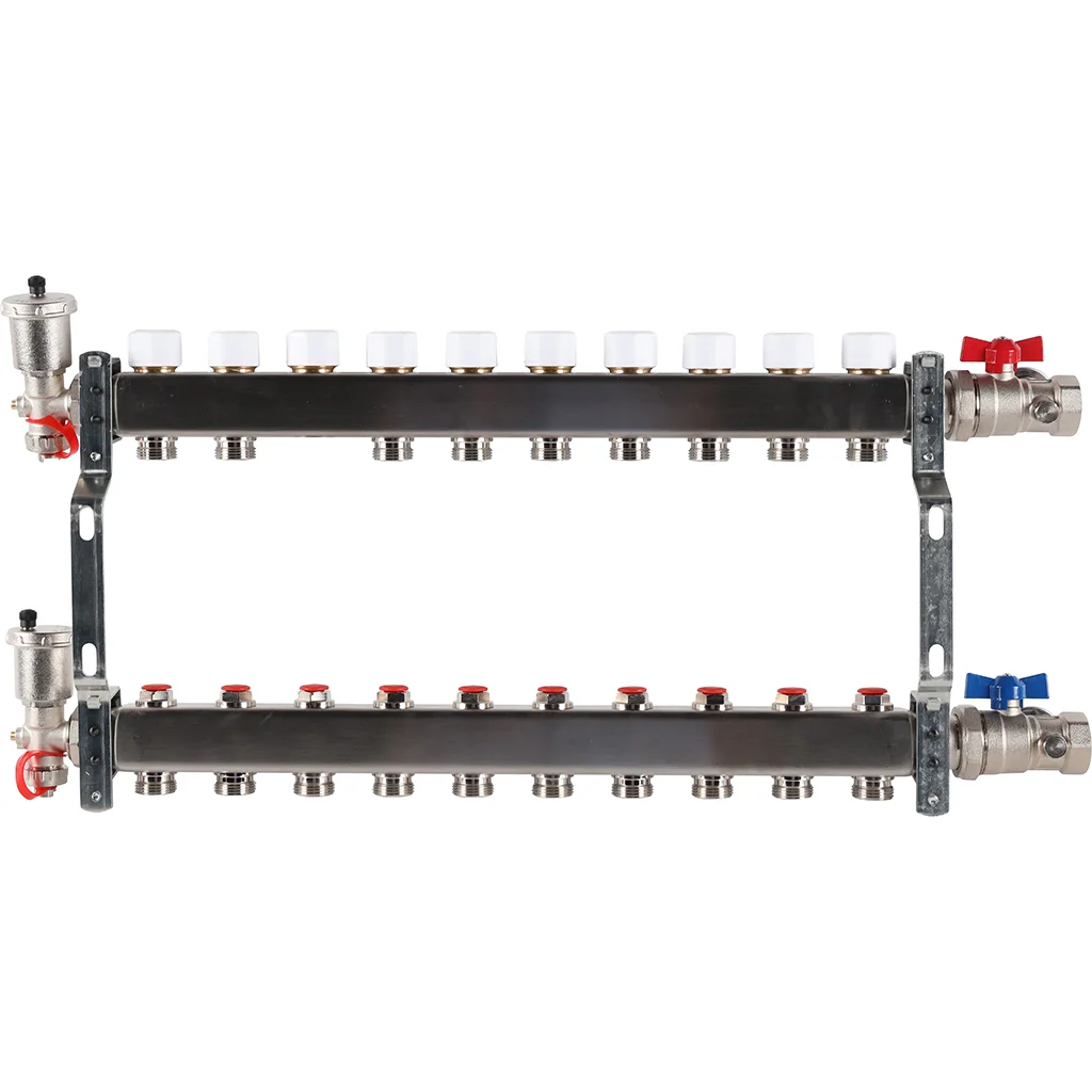 ROMMER RMS-3210-000010 ROMMER Коллектор из нержавеющей стали в сборе без расходомеров 10 вых. ROMMER RMS-3210-000010 ROMMER Коллектор из нержавеющей стали в сборе без расходомеров 10 вых.