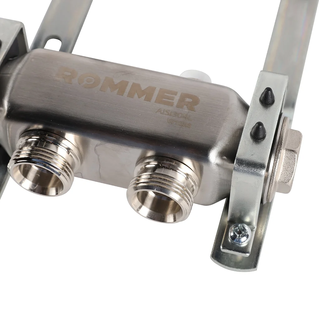 ROMMER RMS-4401-000002 ROMMER Коллектор из нержавеющей стали для радиаторной разводки 2 вых. ROMMER RMS-4401-000002 ROMMER Коллектор из нержавеющей стали для радиаторной разводки 2 вых.