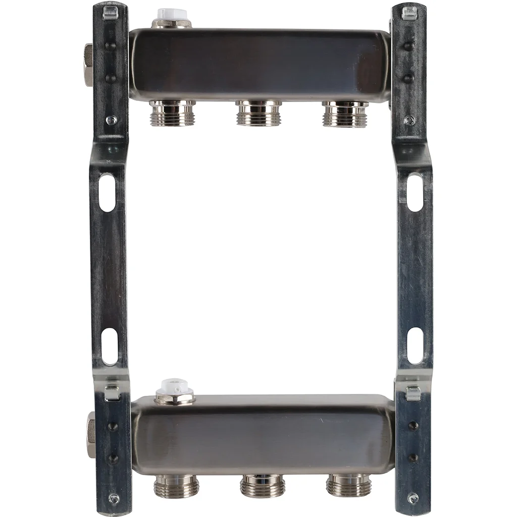 ROMMER RMS-4401-000003 ROMMER Коллектор из нержавеющей стали для радиаторной разводки 3 вых. ROMMER RMS-4401-000003 ROMMER Коллектор из нержавеющей стали для радиаторной разводки 3 вых.