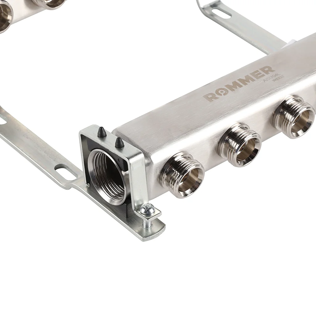 ROMMER RMS-4401-000004 ROMMER Коллектор из нержавеющей стали для радиаторной разводки 4 вых. ROMMER RMS-4401-000004 ROMMER Коллектор из нержавеющей стали для радиаторной разводки 4 вых.
