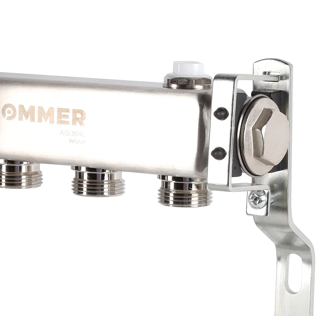 ROMMER RMS-4401-000004 ROMMER Коллектор из нержавеющей стали для радиаторной разводки 4 вых. ROMMER RMS-4401-000004 ROMMER Коллектор из нержавеющей стали для радиаторной разводки 4 вых.