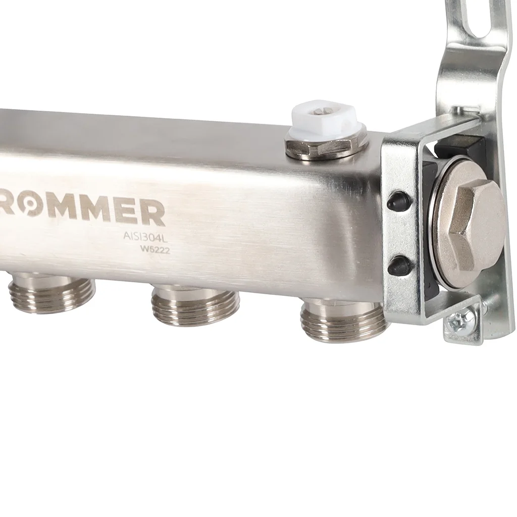 ROMMER RMS-4401-000004 ROMMER Коллектор из нержавеющей стали для радиаторной разводки 4 вых. ROMMER RMS-4401-000004 ROMMER Коллектор из нержавеющей стали для радиаторной разводки 4 вых.