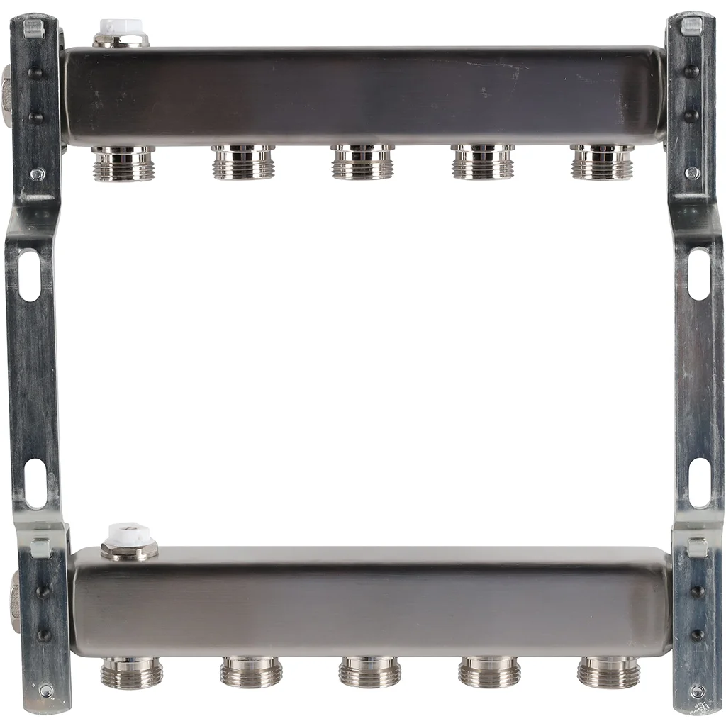 ROMMER RMS-4401-000005 ROMMER Коллектор из нержавеющей стали для радиаторной разводки 5 вых. ROMMER RMS-4401-000005 ROMMER Коллектор из нержавеющей стали для радиаторной разводки 5 вых.