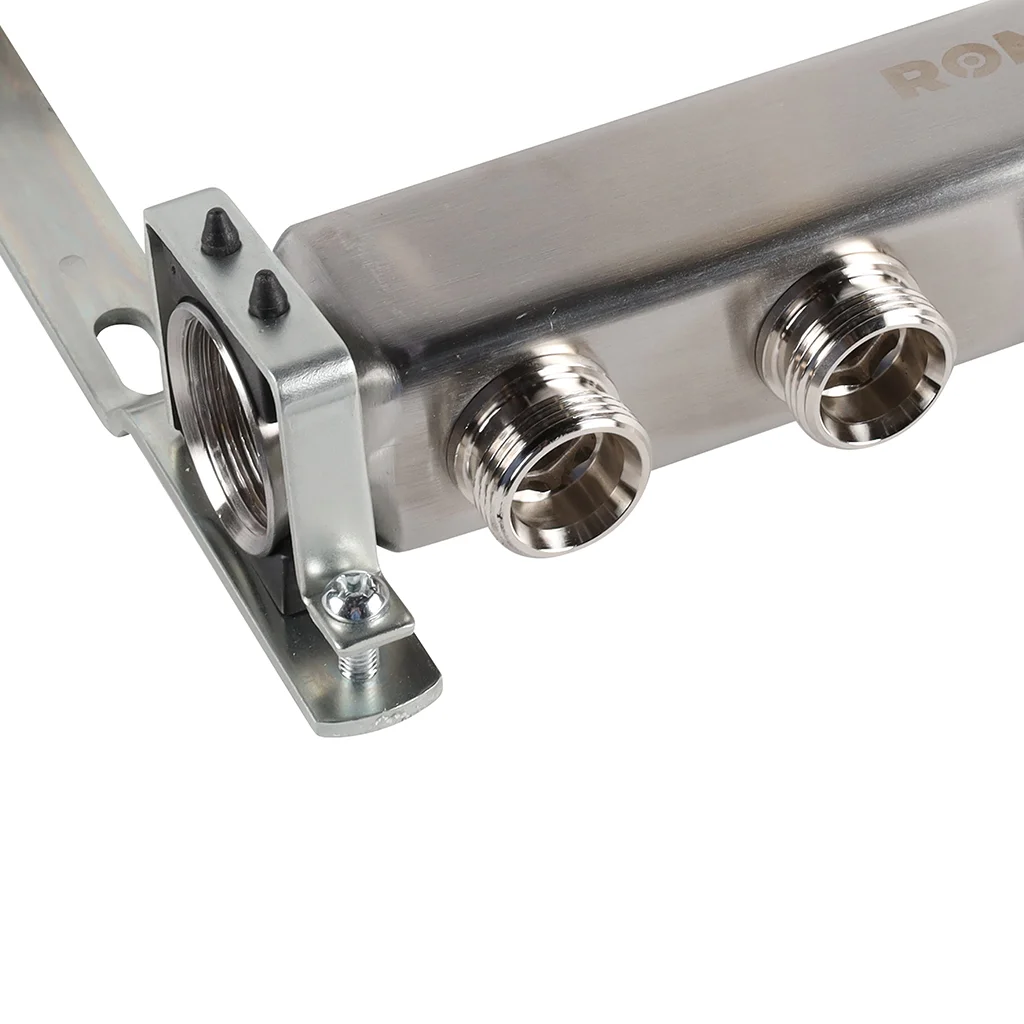 ROMMER RMS-4401-000005 ROMMER Коллектор из нержавеющей стали для радиаторной разводки 5 вых. ROMMER RMS-4401-000005 ROMMER Коллектор из нержавеющей стали для радиаторной разводки 5 вых.