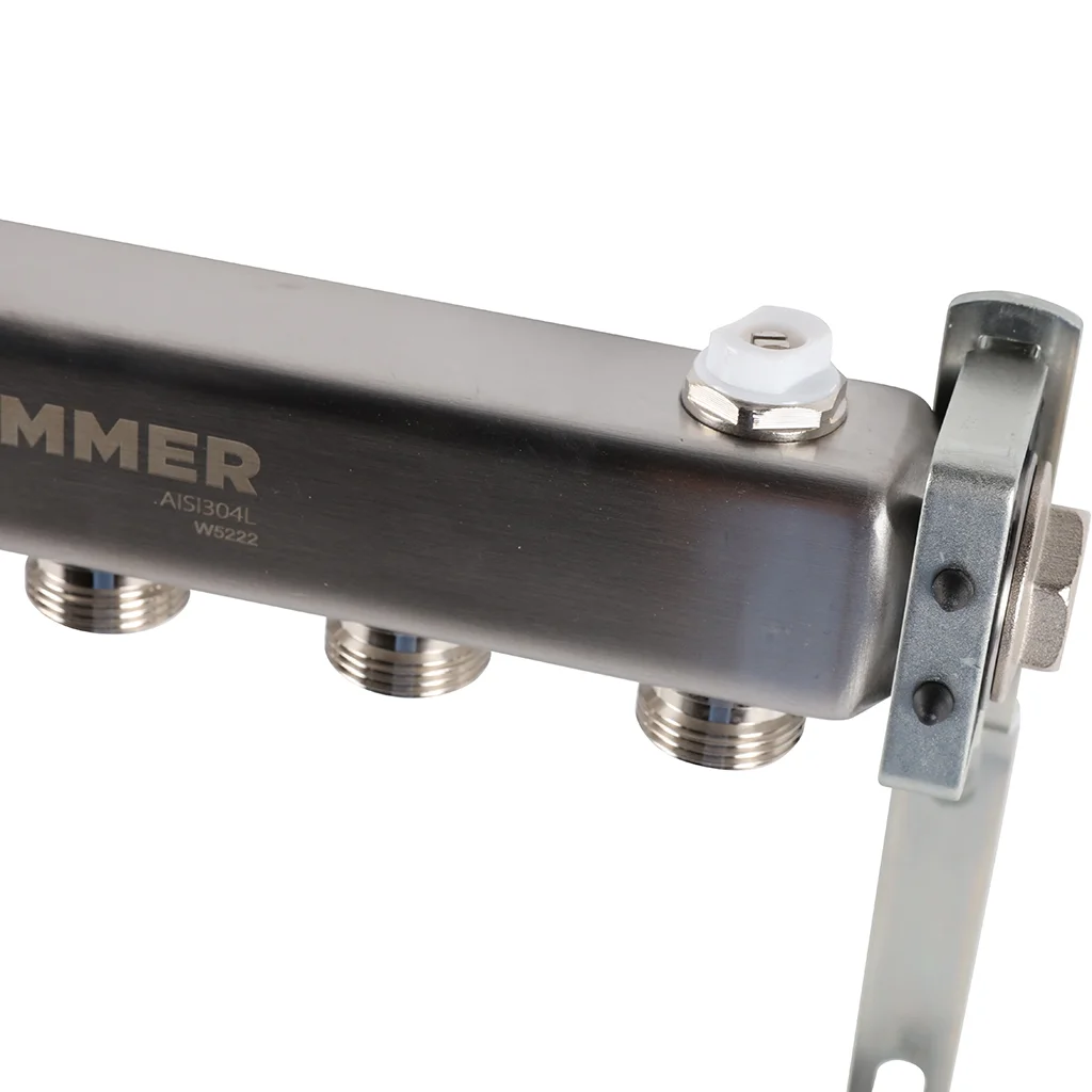 ROMMER RMS-4401-000005 ROMMER Коллектор из нержавеющей стали для радиаторной разводки 5 вых. ROMMER RMS-4401-000005 ROMMER Коллектор из нержавеющей стали для радиаторной разводки 5 вых.