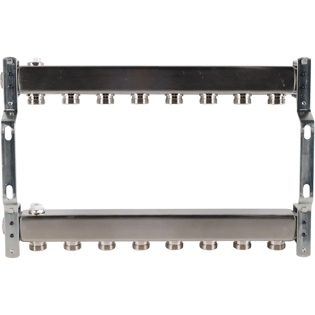 ROMMER RMS-4401-000008 ROMMER Коллектор из нержавеющей стали для радиаторной разводки 8 вых. ROMMER RMS-4401-000008 ROMMER Коллектор из нержавеющей стали для радиаторной разводки 8 вых.