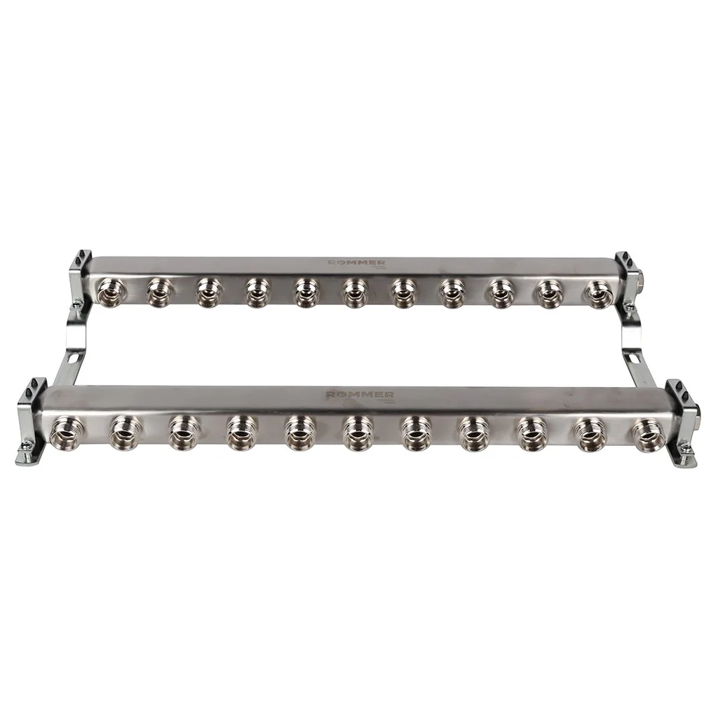 ROMMER RMS-4401-000011 ROMMER Коллектор из нержавеющей стали для радиаторной разводки 11 вых. ROMMER RMS-4401-000011 ROMMER Коллектор из нержавеющей стали для радиаторной разводки 11 вых.
