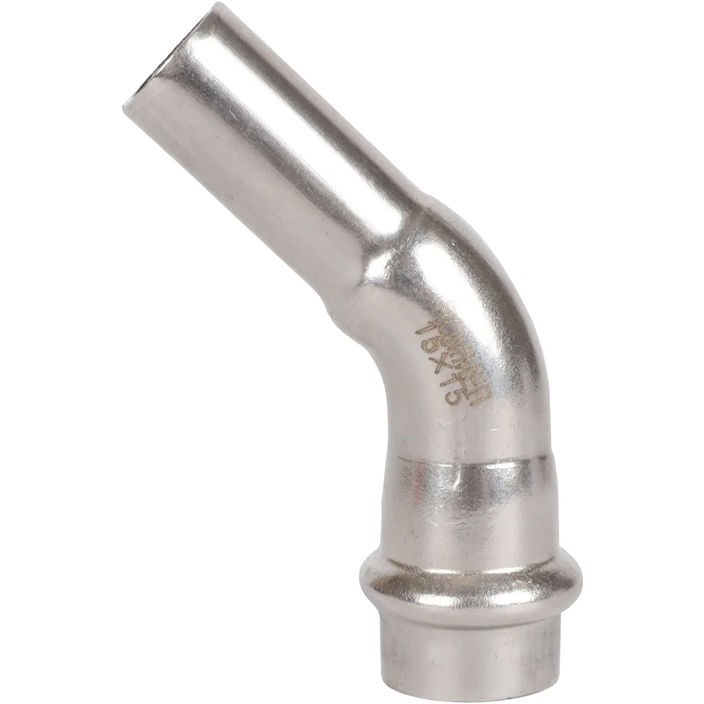 ROMMER RSS-0004-000015 ROMMER Угольник однораструбный 45°-НПр, 15, из нержавеющей стали прессовой ROMMER RSS-0004-000015 ROMMER Угольник однораструбный 45°-НПр, 15, из нержавеющей стали прессовой