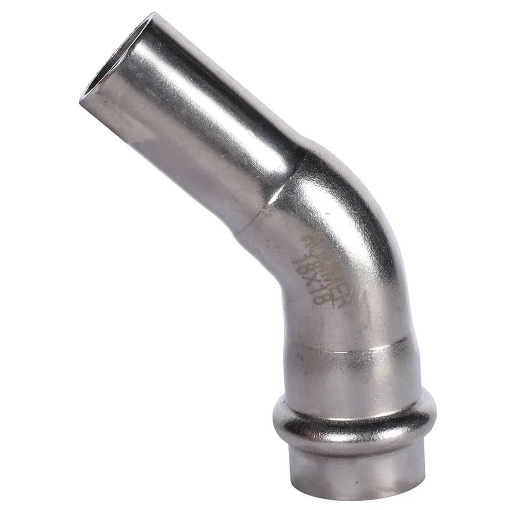 ROMMER RSS-0004-000018 ROMMER Угольник однораструбный 45°-НПр, 18, из нержавеющей стали прессовой ROMMER RSS-0004-000018 ROMMER Угольник однораструбный 45°-НПр, 18, из нержавеющей стали прессовой