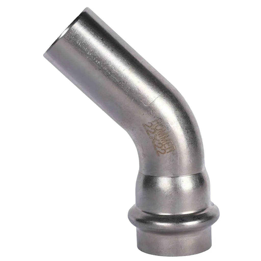ROMMER RSS-0004-000022 ROMMER Угольник однораструбный 45°-НПр, 22, из нержавеющей стали прессовой ROMMER RSS-0004-000022 ROMMER Угольник однораструбный 45°-НПр, 22, из нержавеющей стали прессовой