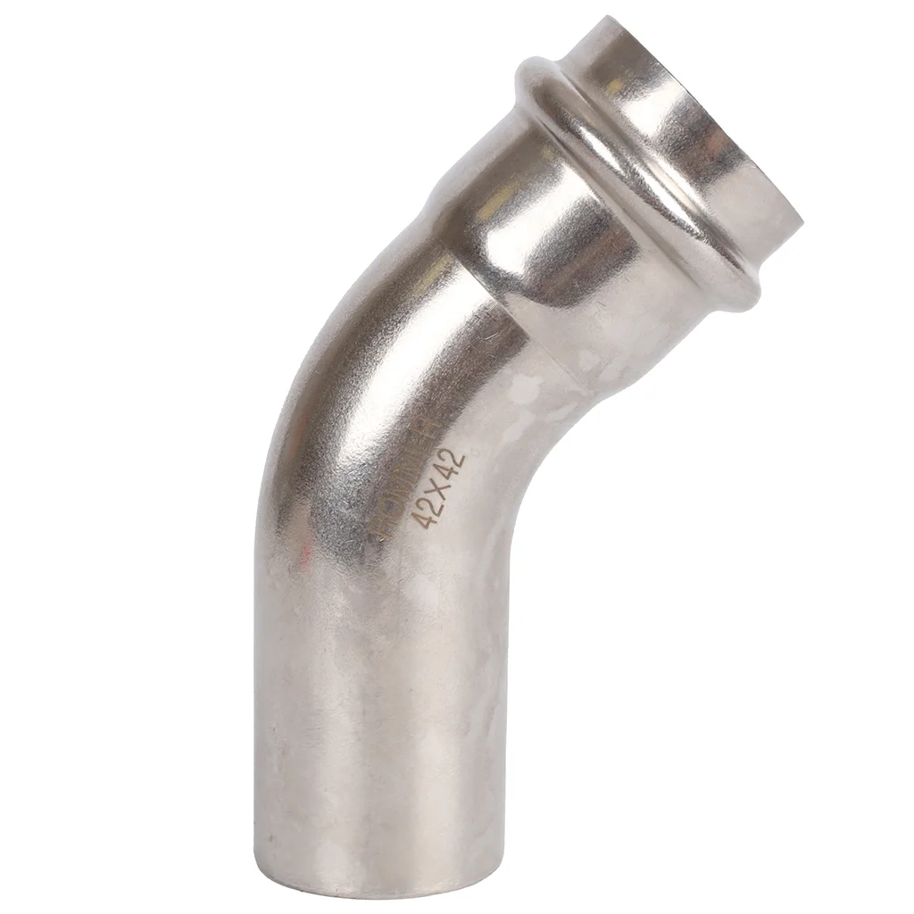 ROMMER RSS-0004-000042 ROMMER Угольник однораструбный 45°-НПр, 42, из нержавеющей стали прессовой ROMMER RSS-0004-000042 ROMMER Угольник однораструбный 45°-НПр, 42, из нержавеющей стали прессовой