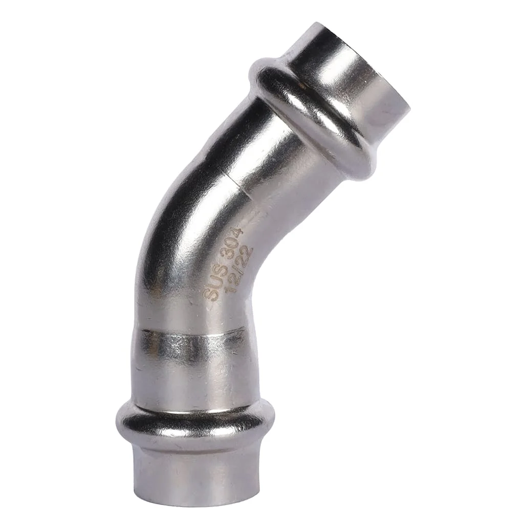 ROMMER RSS-0005-000015 ROMMER Угольник 45°-ВПр, 15, из нержавеющей стали прессовой ROMMER RSS-0005-000015 ROMMER Угольник 45°-ВПр, 15, из нержавеющей стали прессовой