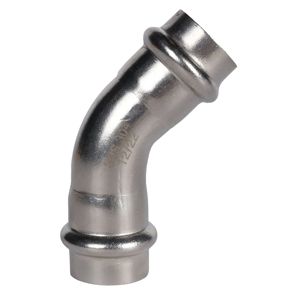 ROMMER RSS-0005-000018 ROMMER Угольник 45°-ВПр, 18, из нержавеющей стали прессовой ROMMER RSS-0005-000018 ROMMER Угольник 45°-ВПр, 18, из нержавеющей стали прессовой