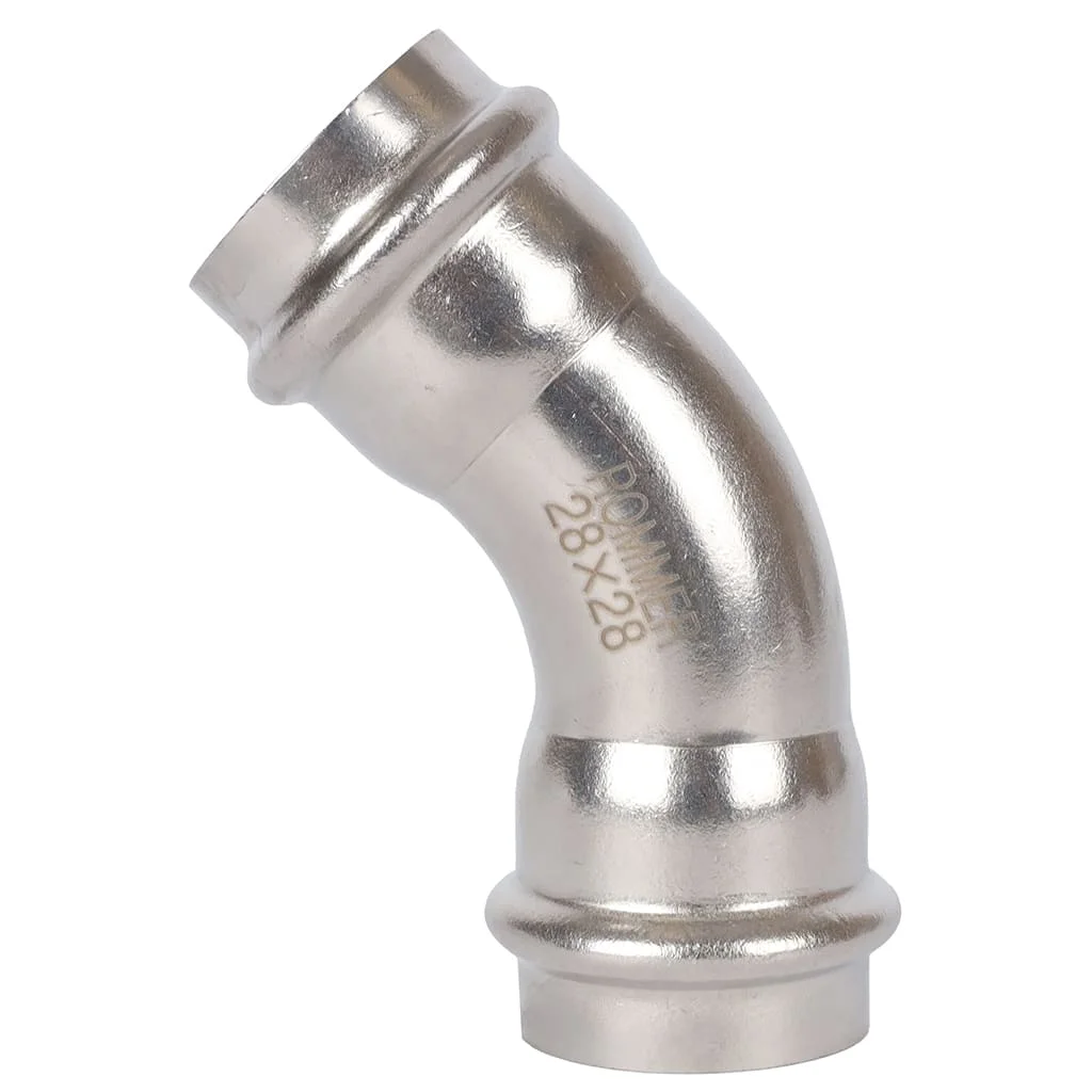 ROMMER RSS-0005-000028 ROMMER Угольник 45°-ВПр, 28, из нержавеющей стали прессовой ROMMER RSS-0005-000028 ROMMER Угольник 45°-ВПр, 28, из нержавеющей стали прессовой