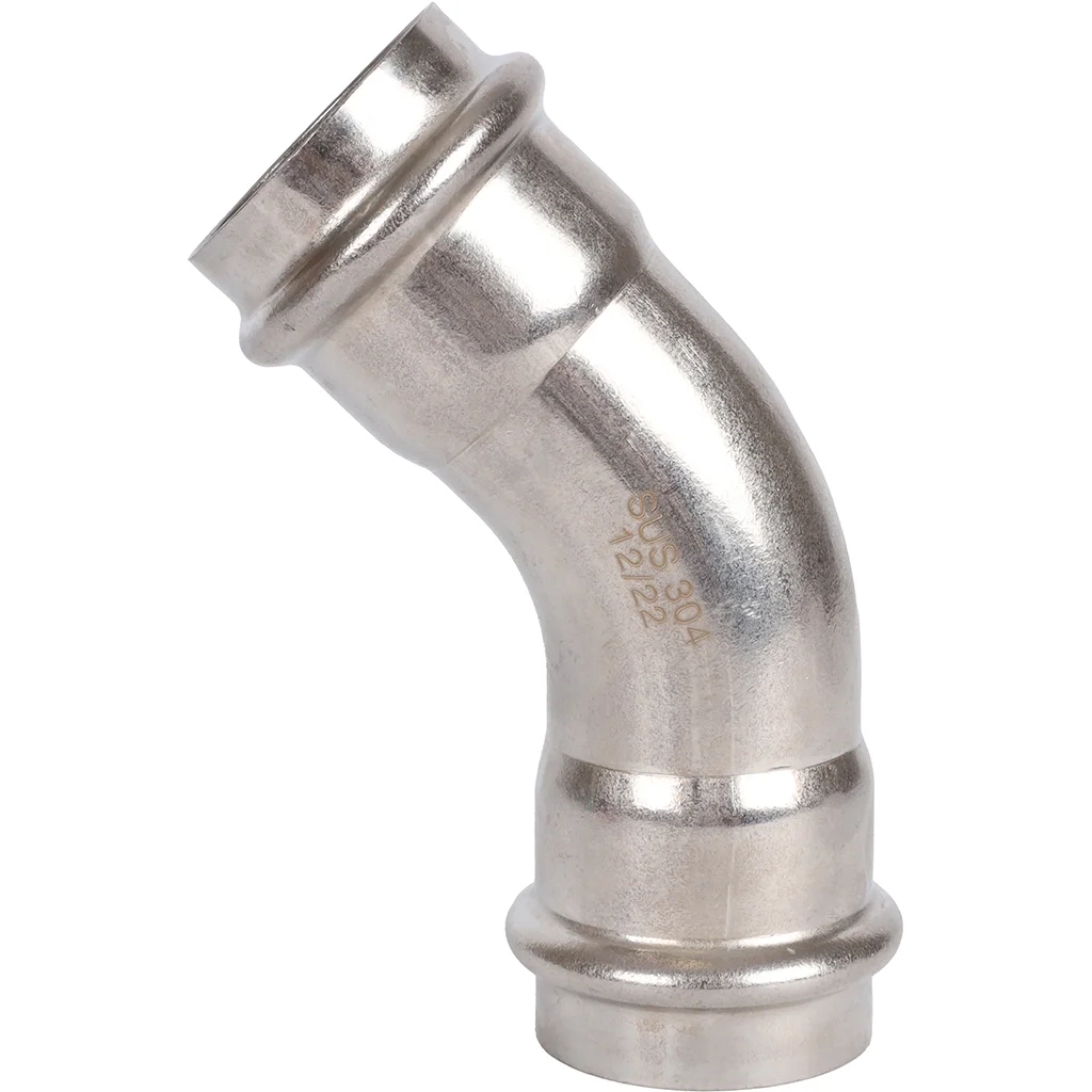 ROMMER RSS-0005-000042 ROMMER Угольник 45°-ВПр, 42, из нержавеющей стали прессовой ROMMER RSS-0005-000042 ROMMER Угольник 45°-ВПр, 42, из нержавеющей стали прессовой