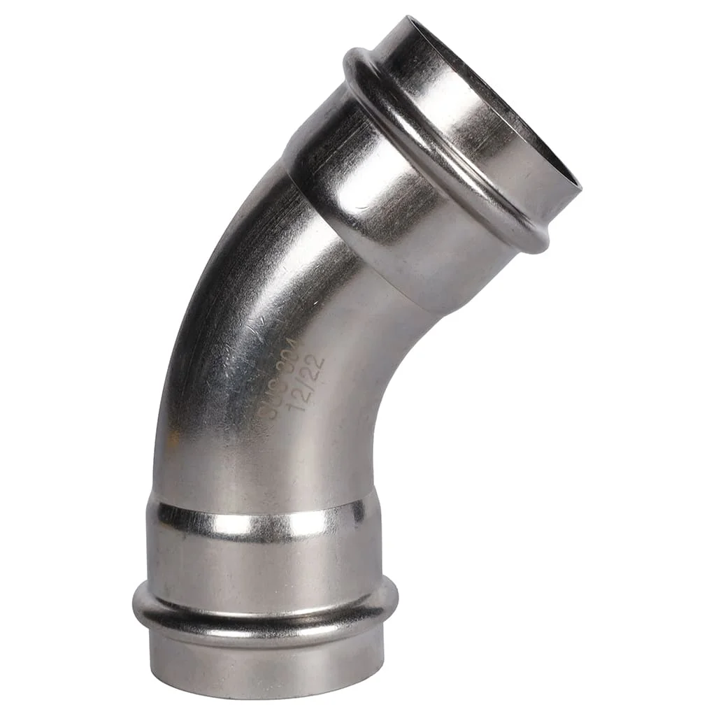 ROMMER RSS-0005-000054 ROMMER Угольник 45°-ВПр, 54, из нержавеющей стали прессовой ROMMER RSS-0005-000054 ROMMER Угольник 45°-ВПр, 54, из нержавеющей стали прессовой