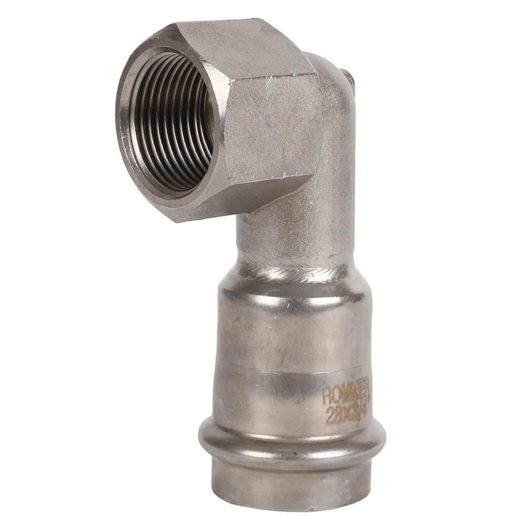 ROMMER RSS-0009-002834 ROMMER Угольник-переходник-ВР, 28х3/4, из нержавеющей стали прессовой ROMMER RSS-0009-002834 ROMMER Угольник-переходник-ВР, 28х3/4, из нержавеющей стали прессовой