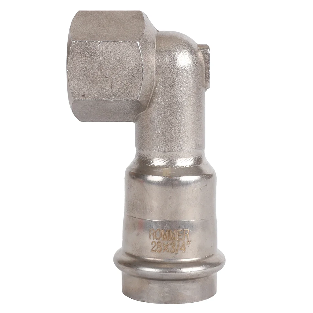 ROMMER RSS-0009-002834 ROMMER Угольник-переходник-ВР, 28х3/4, из нержавеющей стали прессовой ROMMER RSS-0009-002834 ROMMER Угольник-переходник-ВР, 28х3/4, из нержавеющей стали прессовой