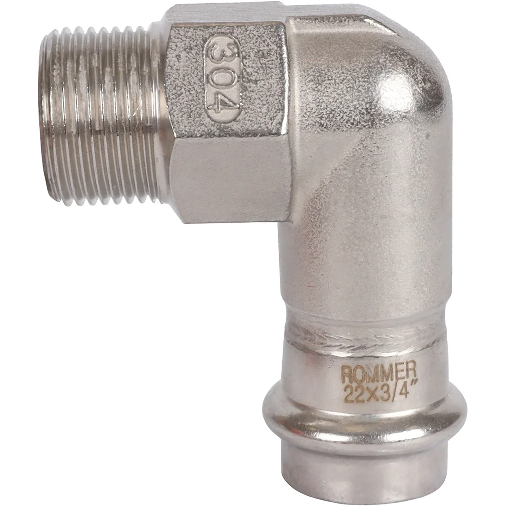 ROMMER RSS-0010-002234 ROMMER Угольник-переходник-НР, 22х3/4, из нержавеющей стали прессовой ROMMER RSS-0010-002234 ROMMER Угольник-переходник-НР, 22х3/4, из нержавеющей стали прессовой