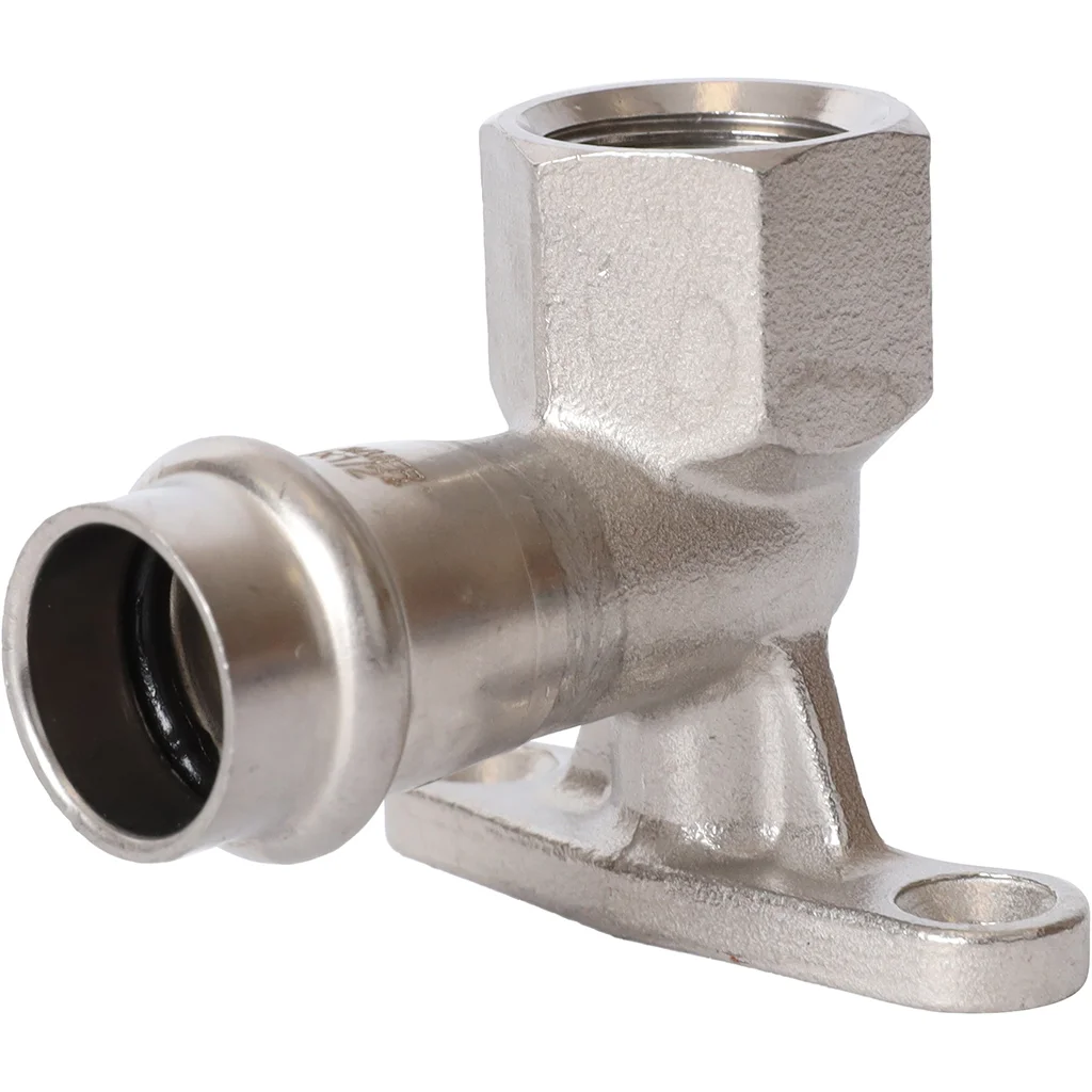 ROMMER RSS-0011-001812 ROMMER Угольник настенный с креплением-ВР, 18х1/2, из нержавеющей стали прессовой ROMMER RSS-0011-001812 ROMMER Угольник настенный с креплением-ВР, 18х1/2, из нержавеющей стали прессовой