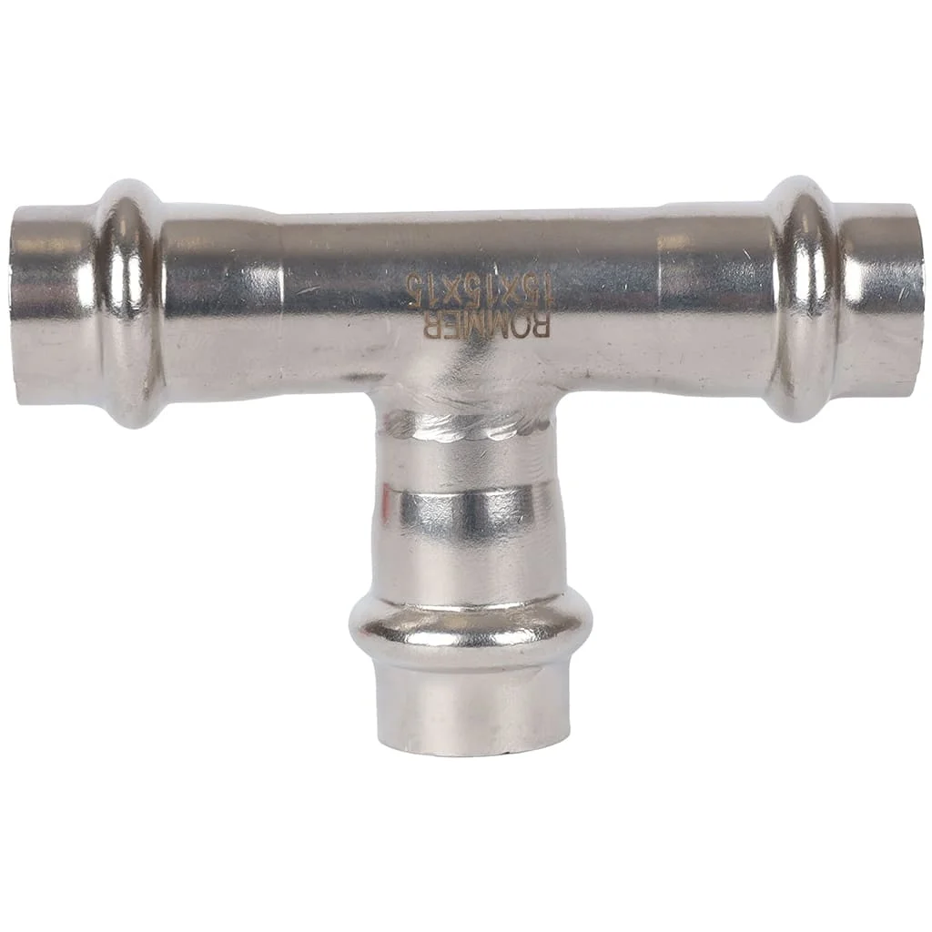 ROMMER RSS-0013-000015 ROMMER Тройник равнопроходной, 15, из нержавеющей стали прессовой ROMMER RSS-0013-000015 ROMMER Тройник равнопроходной, 15, из нержавеющей стали прессовой