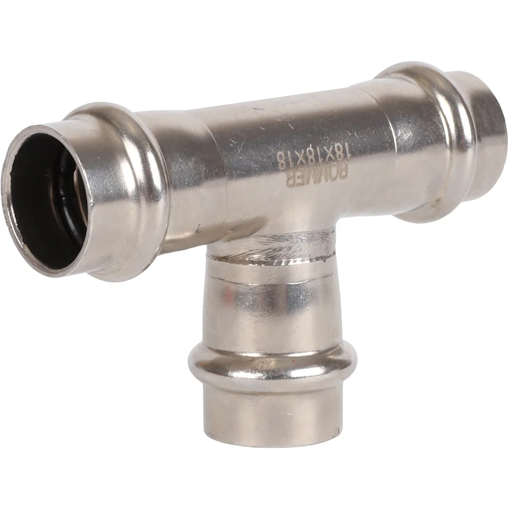 ROMMER RSS-0013-000018 ROMMER Тройник равнопроходной, 18, из нержавеющей стали прессовой ROMMER RSS-0013-000018 ROMMER Тройник равнопроходной, 18, из нержавеющей стали прессовой