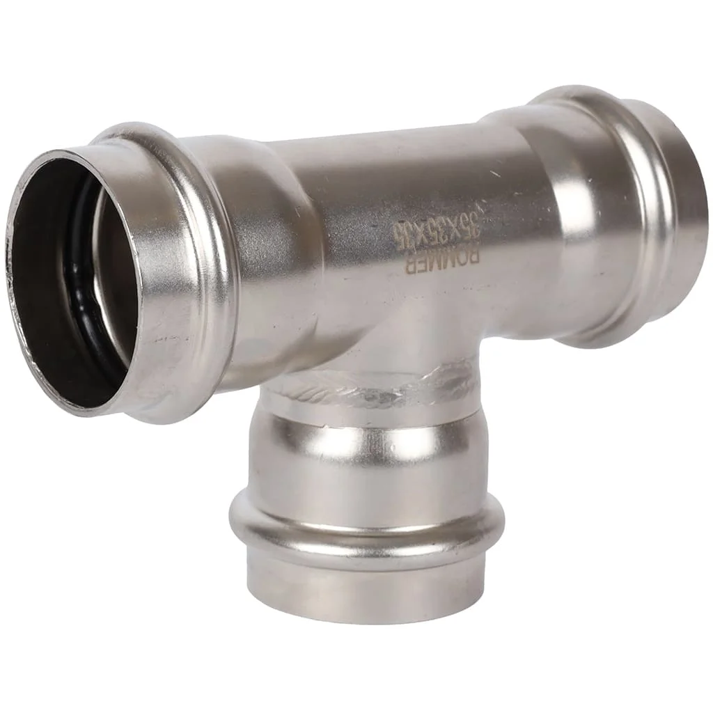 ROMMER RSS-0013-000035 ROMMER Тройник равнопроходной, 35, из нержавеющей стали прессовой ROMMER RSS-0013-000035 ROMMER Тройник равнопроходной, 35, из нержавеющей стали прессовой
