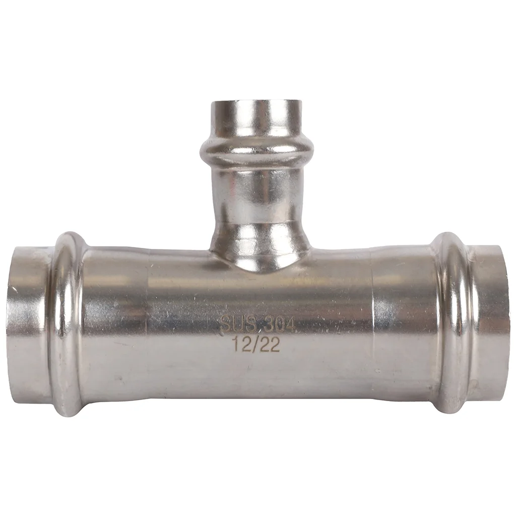 ROMMER RSS-0014-281528 Тройник переходной, 28х15х28, из нержавеющей стали прессовой ROMMER RSS-0014-281528 Тройник переходной, 28х15х28, из нержавеющей стали прессовой
