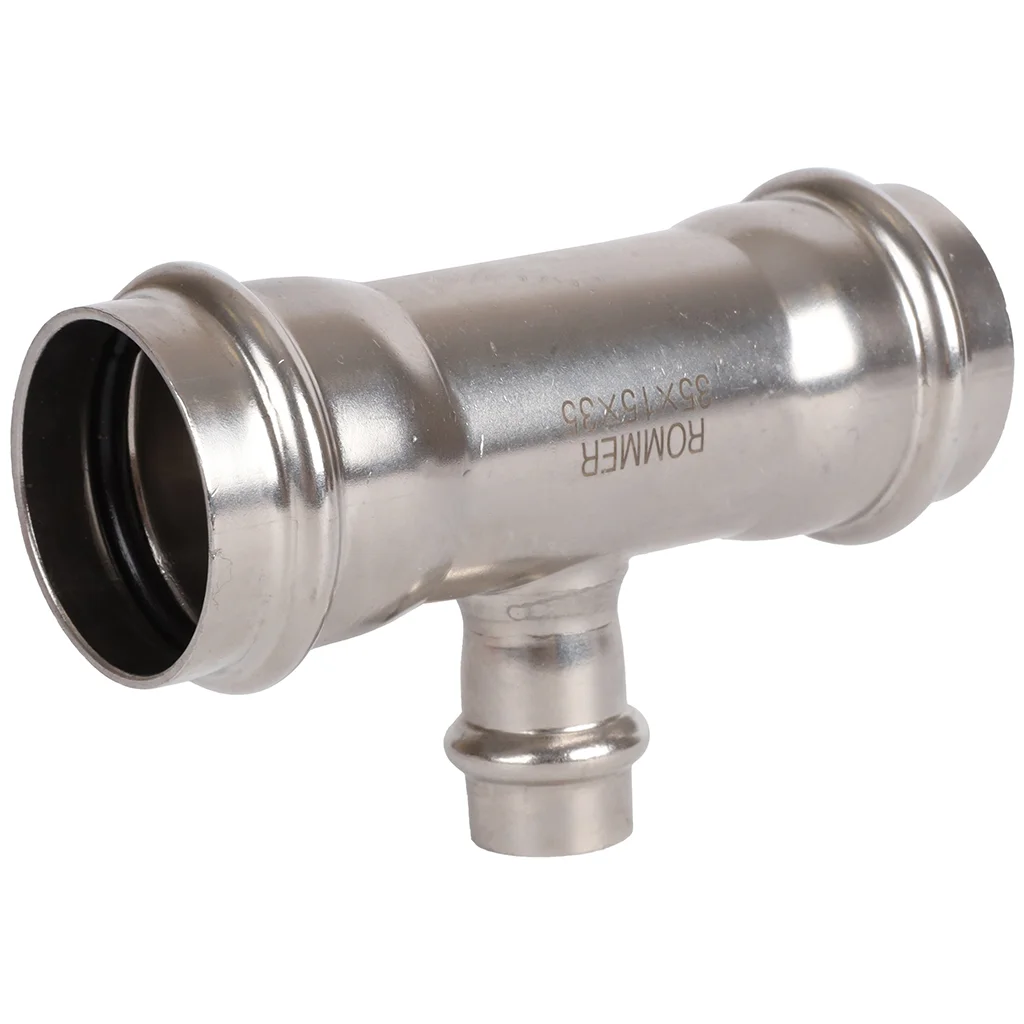 ROMMER RSS-0014-351535 Тройник переходной, 35х15х35, из нержавеющей стали прессовой ROMMER RSS-0014-351535 Тройник переходной, 35х15х35, из нержавеющей стали прессовой