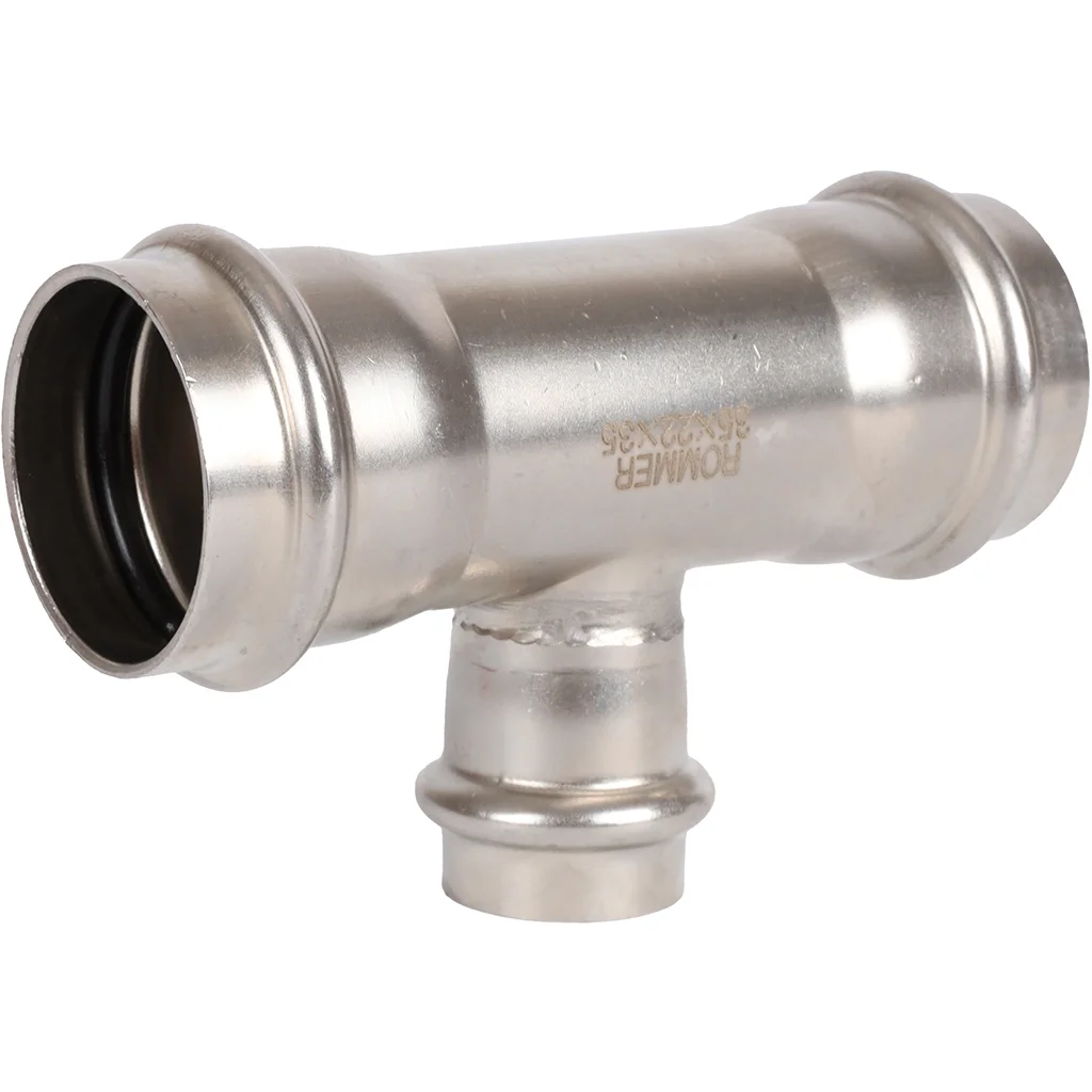 ROMMER RSS-0014-352235 Тройник переходной, 35х22х35, из нержавеющей стали прессовой ROMMER RSS-0014-352235 Тройник переходной, 35х22х35, из нержавеющей стали прессовой