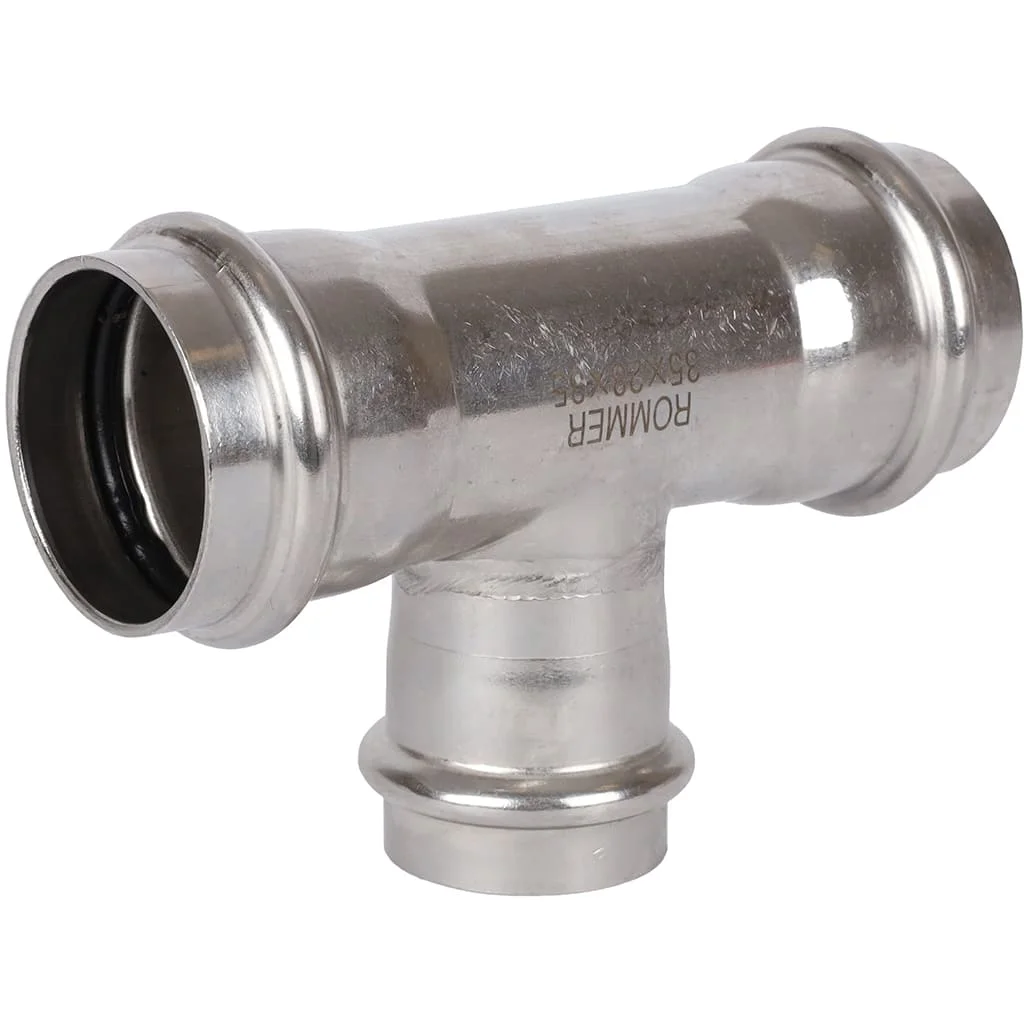 ROMMER RSS-0014-352835 Тройник переходной, 35х28х35, из нержавеющей стали прессовой ROMMER RSS-0014-352835 Тройник переходной, 35х28х35, из нержавеющей стали прессовой