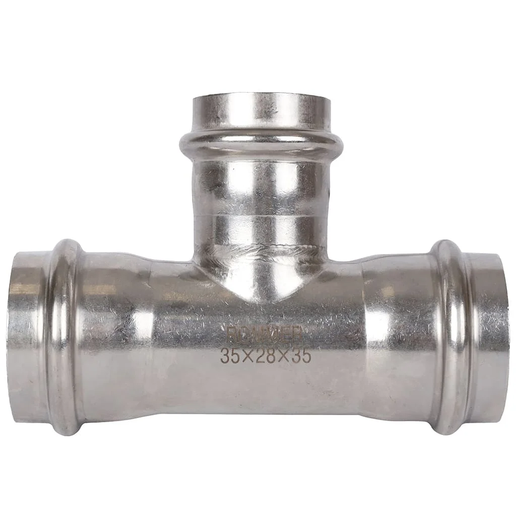 ROMMER RSS-0014-352835 Тройник переходной, 35х28х35, из нержавеющей стали прессовой ROMMER RSS-0014-352835 Тройник переходной, 35х28х35, из нержавеющей стали прессовой