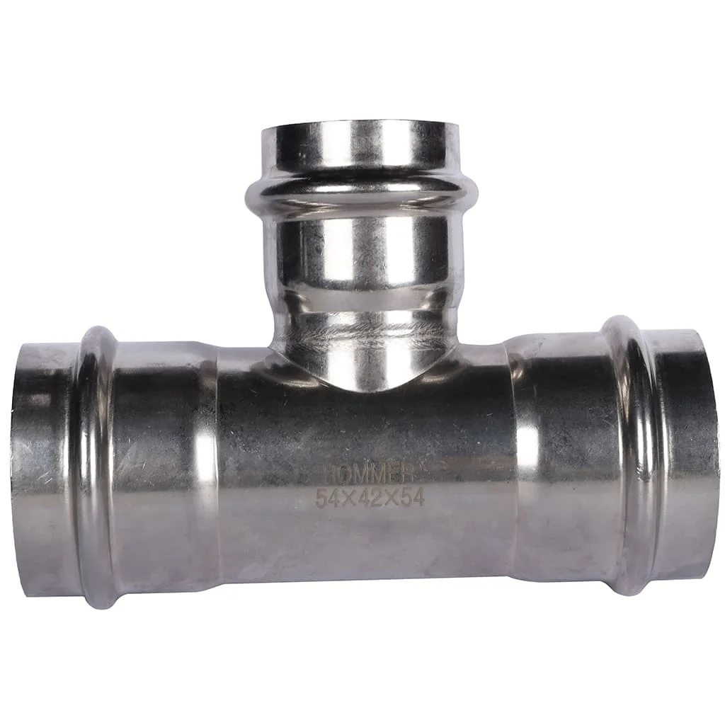 ROMMER RSS-0014-544254 Тройник переходной, 54х42х54, из нержавеющей стали прессовой ROMMER RSS-0014-544254 Тройник переходной, 54х42х54, из нержавеющей стали прессовой