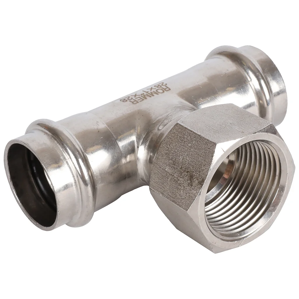 ROMMER RSS-0015-000281 ROMMER Тройник-переходник-ВР, 28х1, из нержавеющей стали прессовой ROMMER RSS-0015-000281 ROMMER Тройник-переходник-ВР, 28х1, из нержавеющей стали прессовой