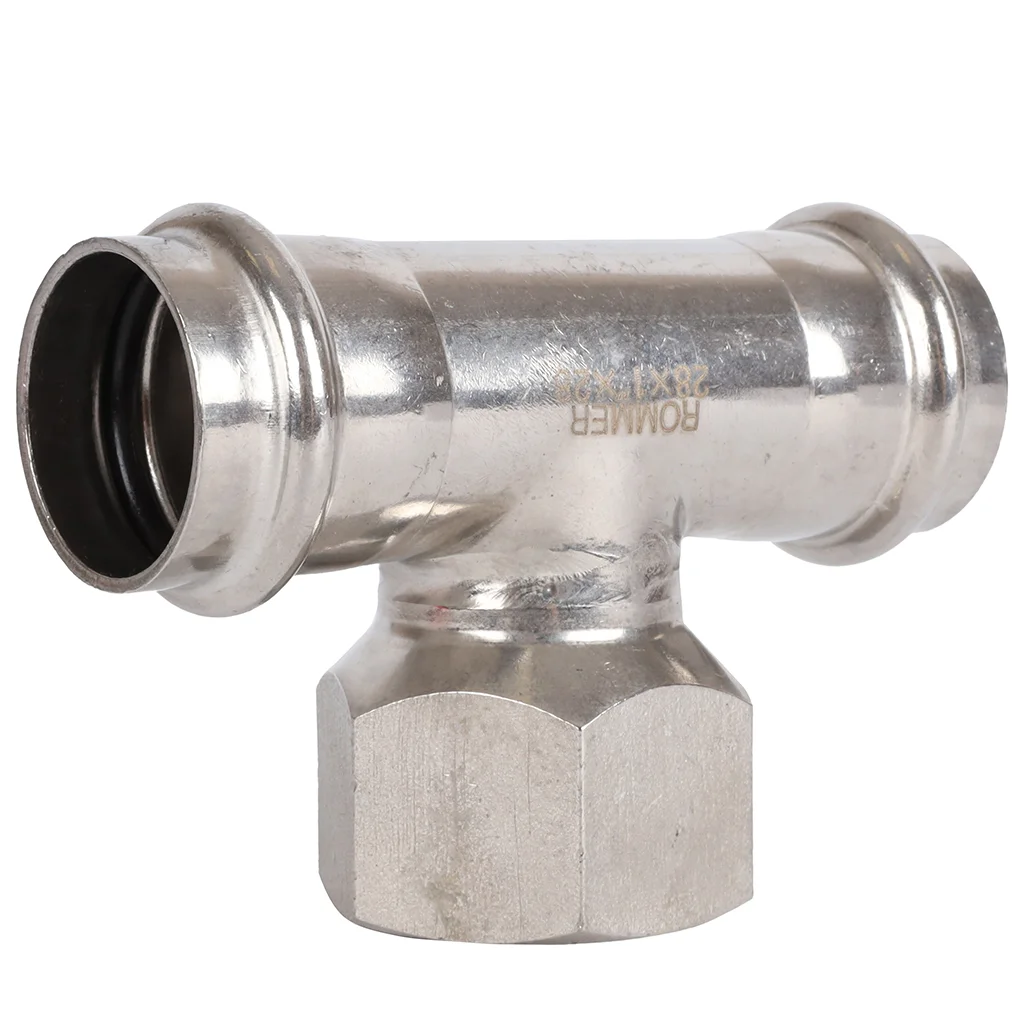 ROMMER RSS-0015-000281 ROMMER Тройник-переходник-ВР, 28х1, из нержавеющей стали прессовой ROMMER RSS-0015-000281 ROMMER Тройник-переходник-ВР, 28х1, из нержавеющей стали прессовой