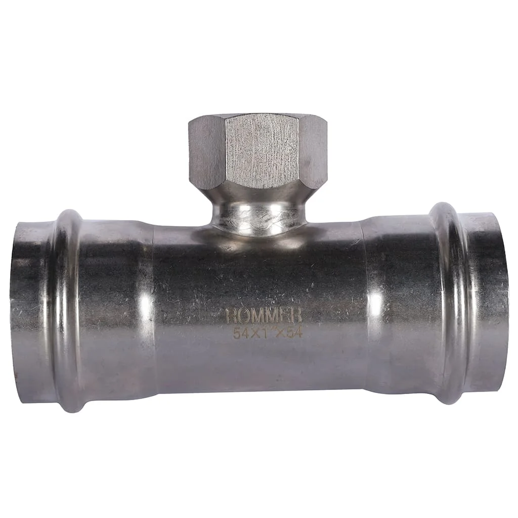 ROMMER RSS-0015-000541 ROMMER Тройник-переходник-ВР, 54х1, из нержавеющей стали прессовой ROMMER RSS-0015-000541 ROMMER Тройник-переходник-ВР, 54х1, из нержавеющей стали прессовой