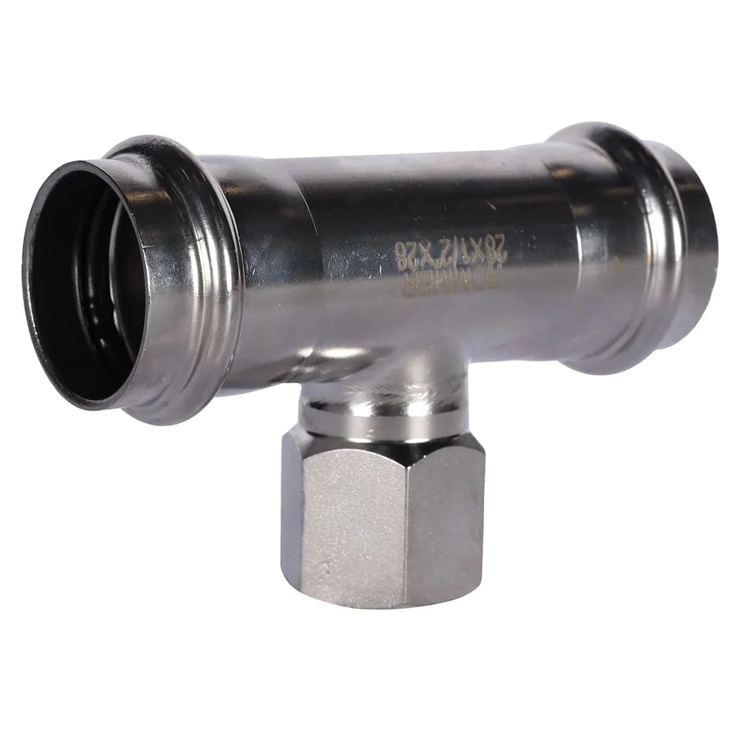 ROMMER RSS-0015-002812 ROMMER Тройник-переходник-ВР, 28х1/2, из нержавеющей стали прессовой ROMMER RSS-0015-002812 ROMMER Тройник-переходник-ВР, 28х1/2, из нержавеющей стали прессовой