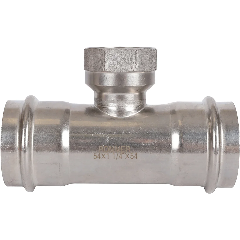 ROMMER RSS-0015-054114 ROMMER Тройник-переходник-ВР, 54х1 1/4, из нержавеющей стали прессовой ROMMER RSS-0015-054114 ROMMER Тройник-переходник-ВР, 54х1 1/4, из нержавеющей стали прессовой