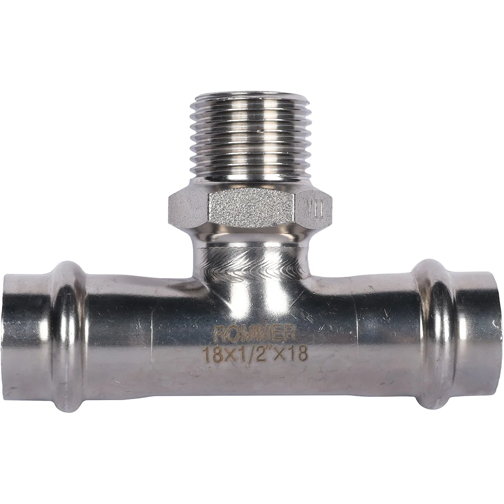 ROMMER RSS-0016-001812 ROMMER Тройник-переходник-НР, 18х1/2, из нержавеющей стали прессовой ROMMER RSS-0016-001812 ROMMER Тройник-переходник-НР, 18х1/2, из нержавеющей стали прессовой