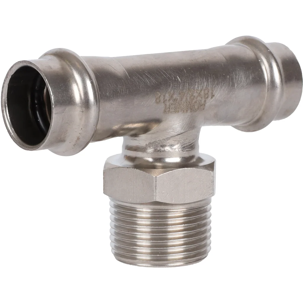 ROMMER RSS-0016-001834 ROMMER Тройник-переходник-НР, 18х3/4, из нержавеющей стали прессовой ROMMER RSS-0016-001834 ROMMER Тройник-переходник-НР, 18х3/4, из нержавеющей стали прессовой