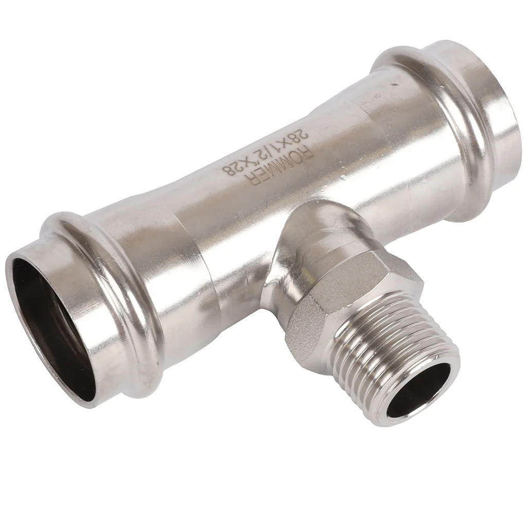 ROMMER RSS-0016-002812 ROMMER Тройник-переходник-НР, 28х1/2, из нержавеющей стали прессовой ROMMER RSS-0016-002812 ROMMER Тройник-переходник-НР, 28х1/2, из нержавеющей стали прессовой