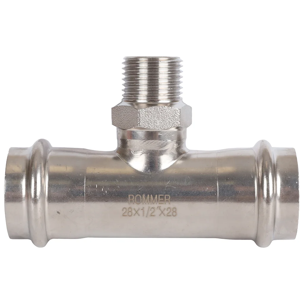 ROMMER RSS-0016-002812 ROMMER Тройник-переходник-НР, 28х1/2, из нержавеющей стали прессовой ROMMER RSS-0016-002812 ROMMER Тройник-переходник-НР, 28х1/2, из нержавеющей стали прессовой