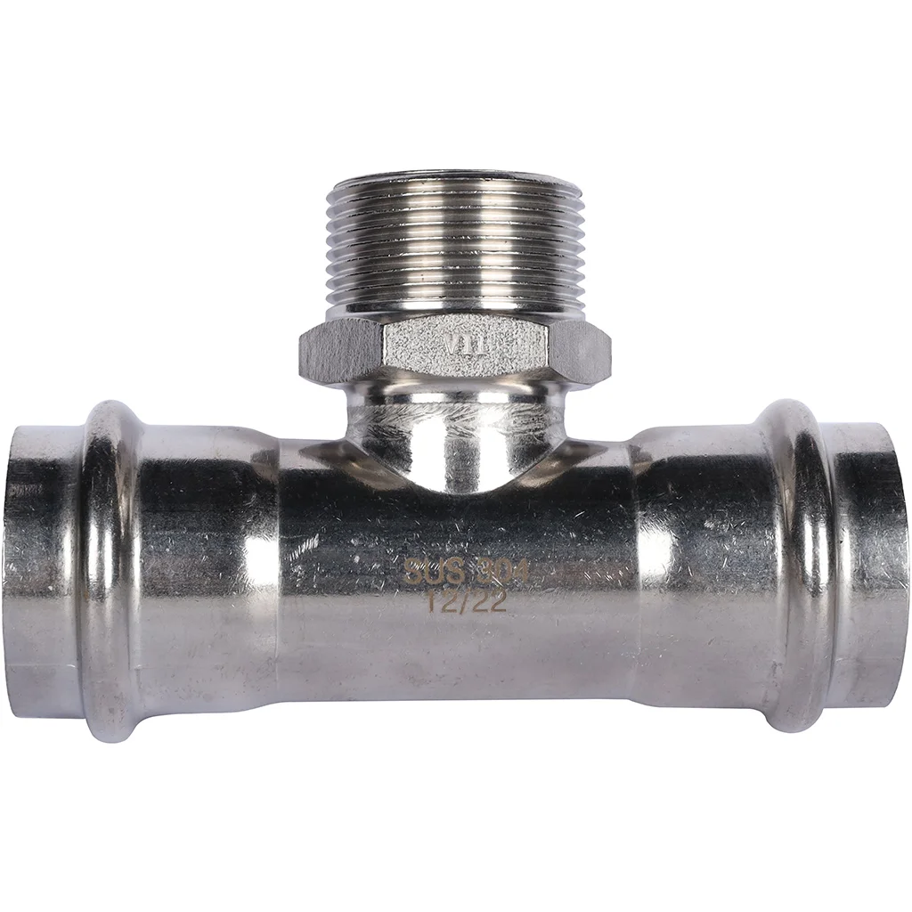 ROMMER RSS-0016-042114 ROMMER Тройник-переходник-НР, 42х1 1/4, из нержавеющей стали прессовой ROMMER RSS-0016-042114 ROMMER Тройник-переходник-НР, 42х1 1/4, из нержавеющей стали прессовой