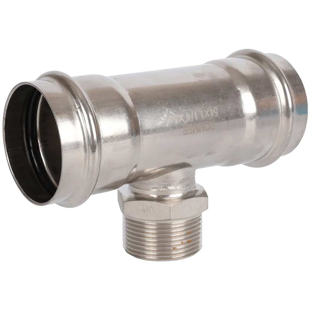 ROMMER RSS-0016-054114 ROMMER Тройник-переходник-НР, 54х1 1/4, из нержавеющей стали прессовой ROMMER RSS-0016-054114 ROMMER Тройник-переходник-НР, 54х1 1/4, из нержавеющей стали прессовой