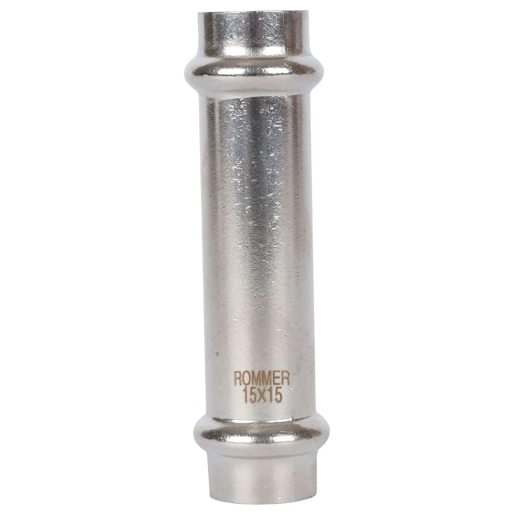 ROMMER RSS-0017-000015 Муфта равнопроходная, 15, из нержавеющей стали прессовой ROMMER RSS-0017-000015 Муфта равнопроходная, 15, из нержавеющей стали прессовой