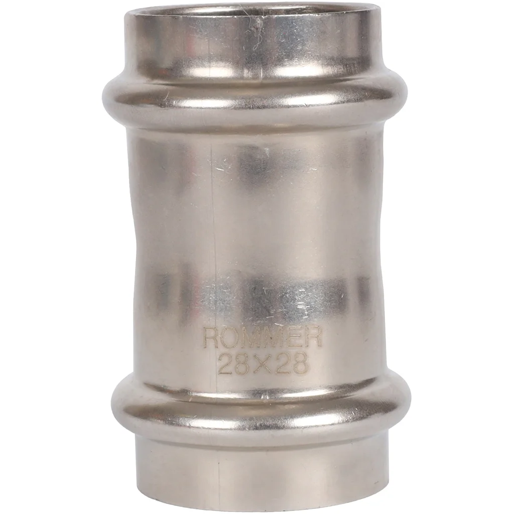 ROMMER RSS-0017-000028 Муфта равнопроходная, 28, из нержавеющей стали прессовой ROMMER RSS-0017-000028 Муфта равнопроходная, 28, из нержавеющей стали прессовой