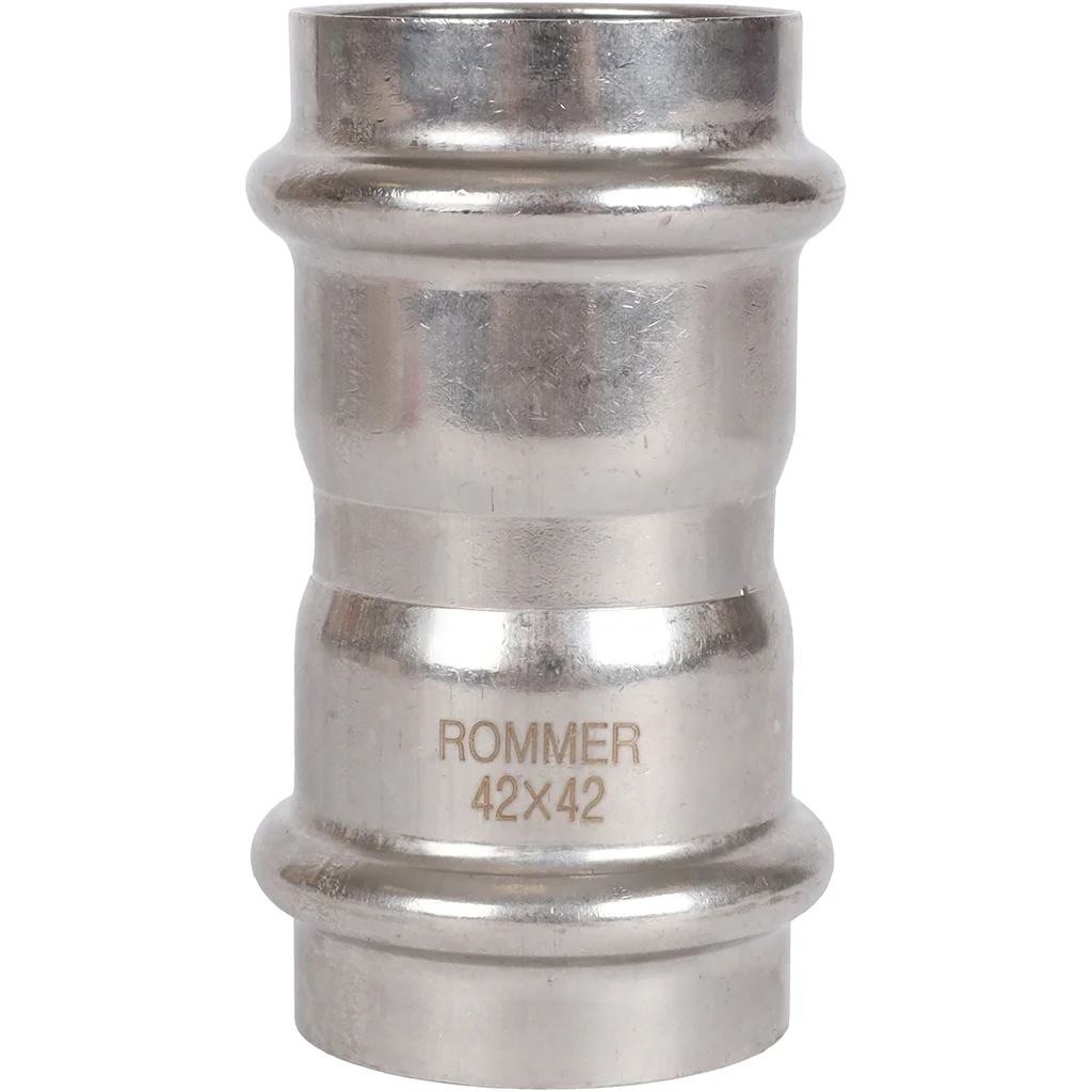 ROMMER RSS-0017-000042 Муфта равнопроходная, 42, из нержавеющей стали прессовой ROMMER RSS-0017-000042 Муфта равнопроходная, 42, из нержавеющей стали прессовой